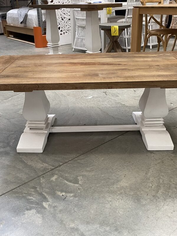 Elegant Natural & White Coffee Table