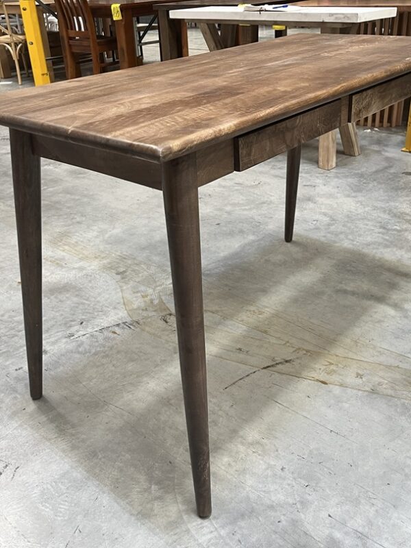 Walnut Timber 2 Drawer Study Desk