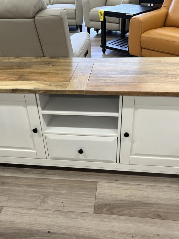 Natural & White 2 Door, 1 Drawer TV Unit