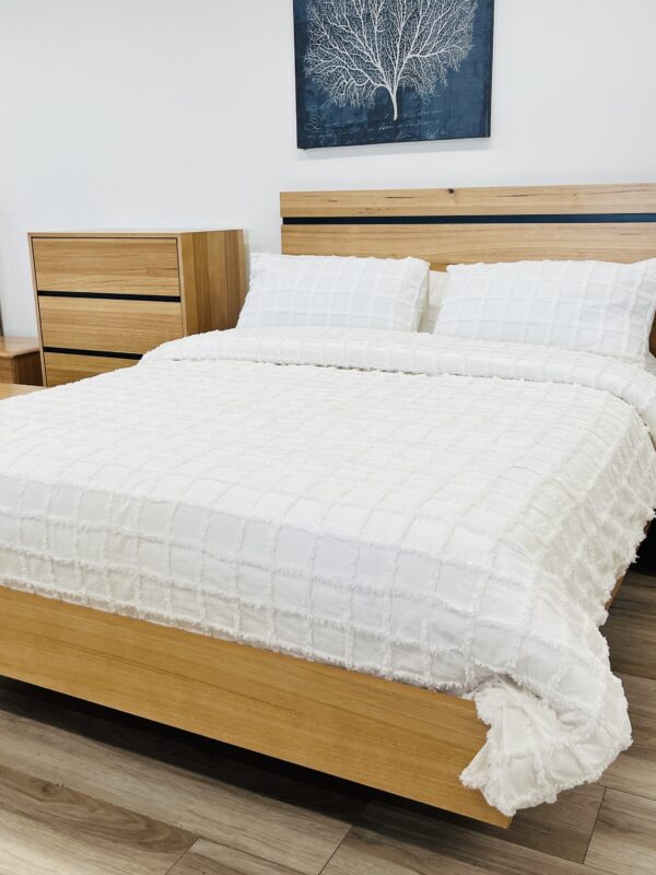 Natural Timber 4pc Queen Tallboy Bedroom Set