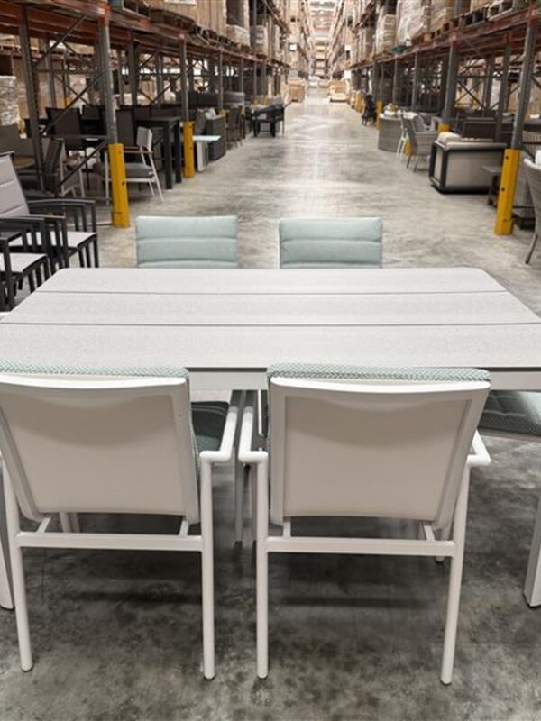 160cm Outdoor Dining Table with 6 Chairs