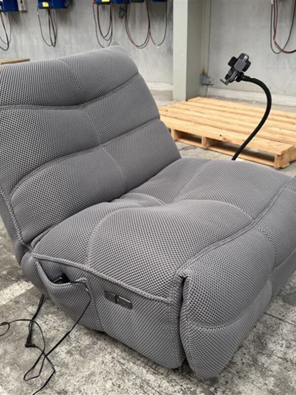 Grey Fabric Electric Gaming Chair