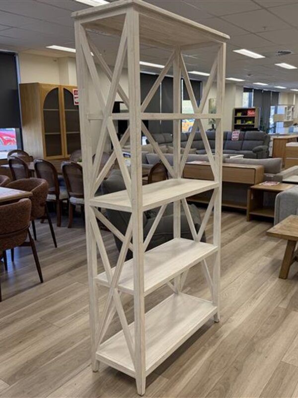Whitewash Timber 4 Shelf Bookshelf