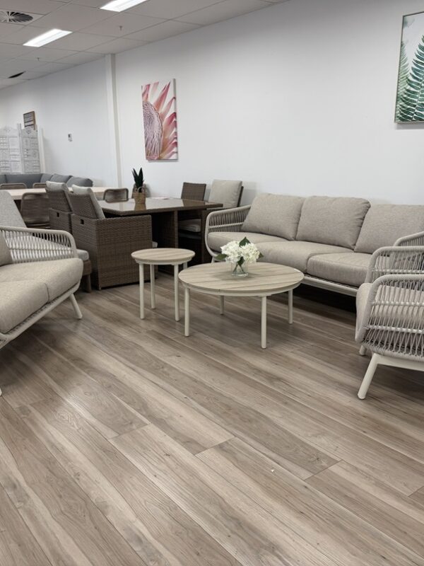 5pc Cream & Grey Outdoor Rope Sofa Set