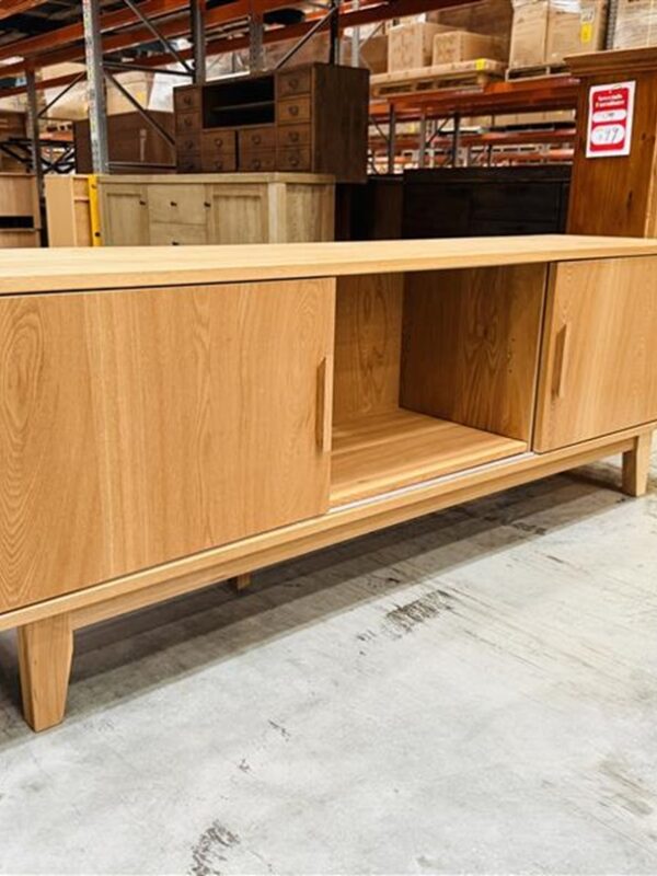 170cm 2 Door Natural Timber TV Unit