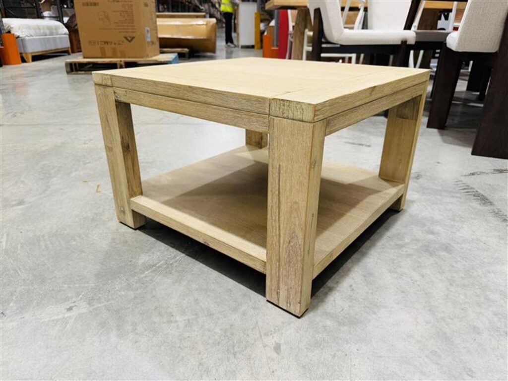 Ash Timber Square Side Table - Seconds Furniture