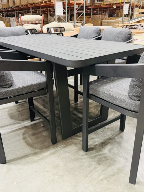 Dark Grey Aluminium 6pc Outdoor Bar Setting