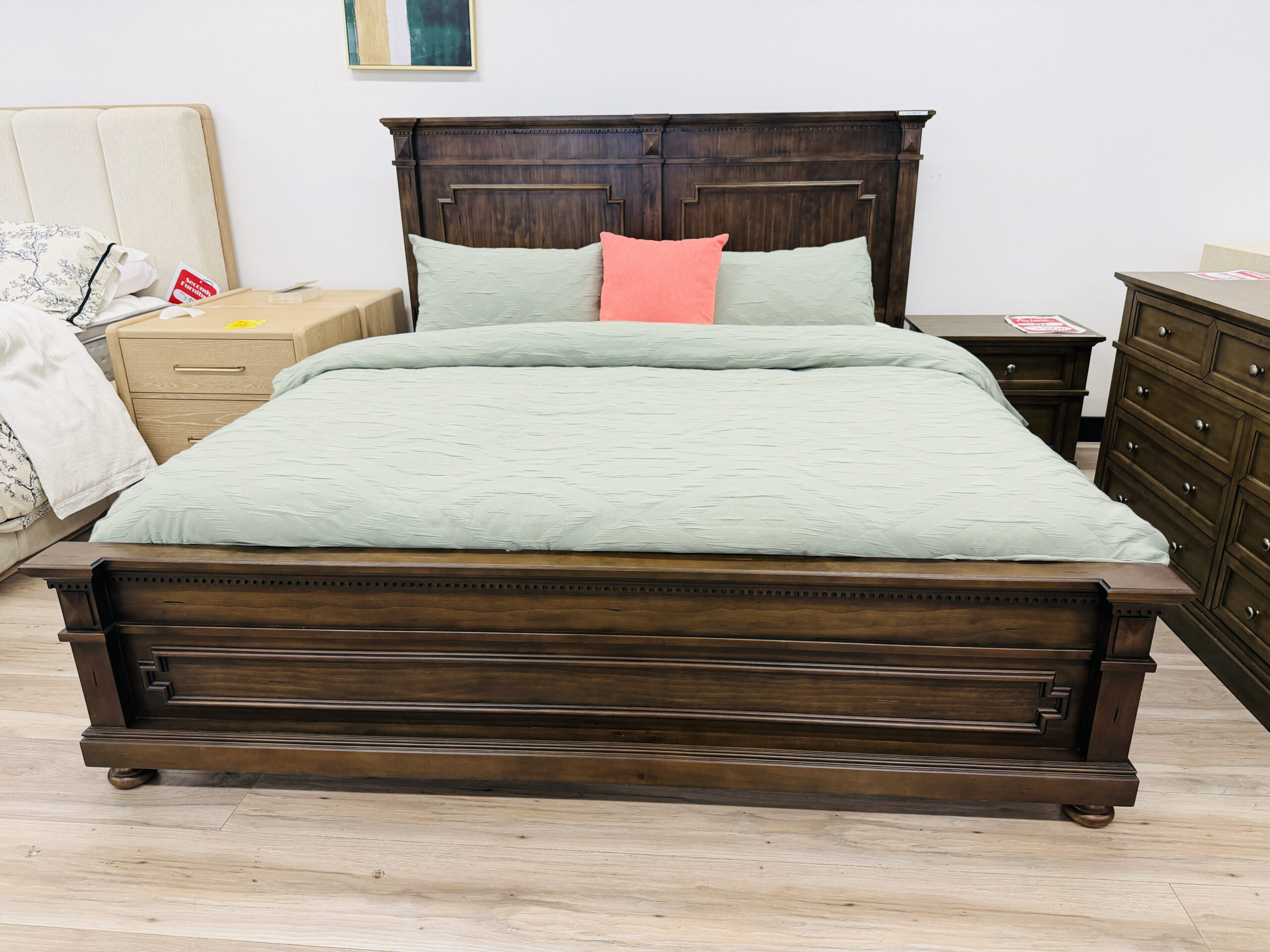 Chocolate Timber Elegant King Bed 2