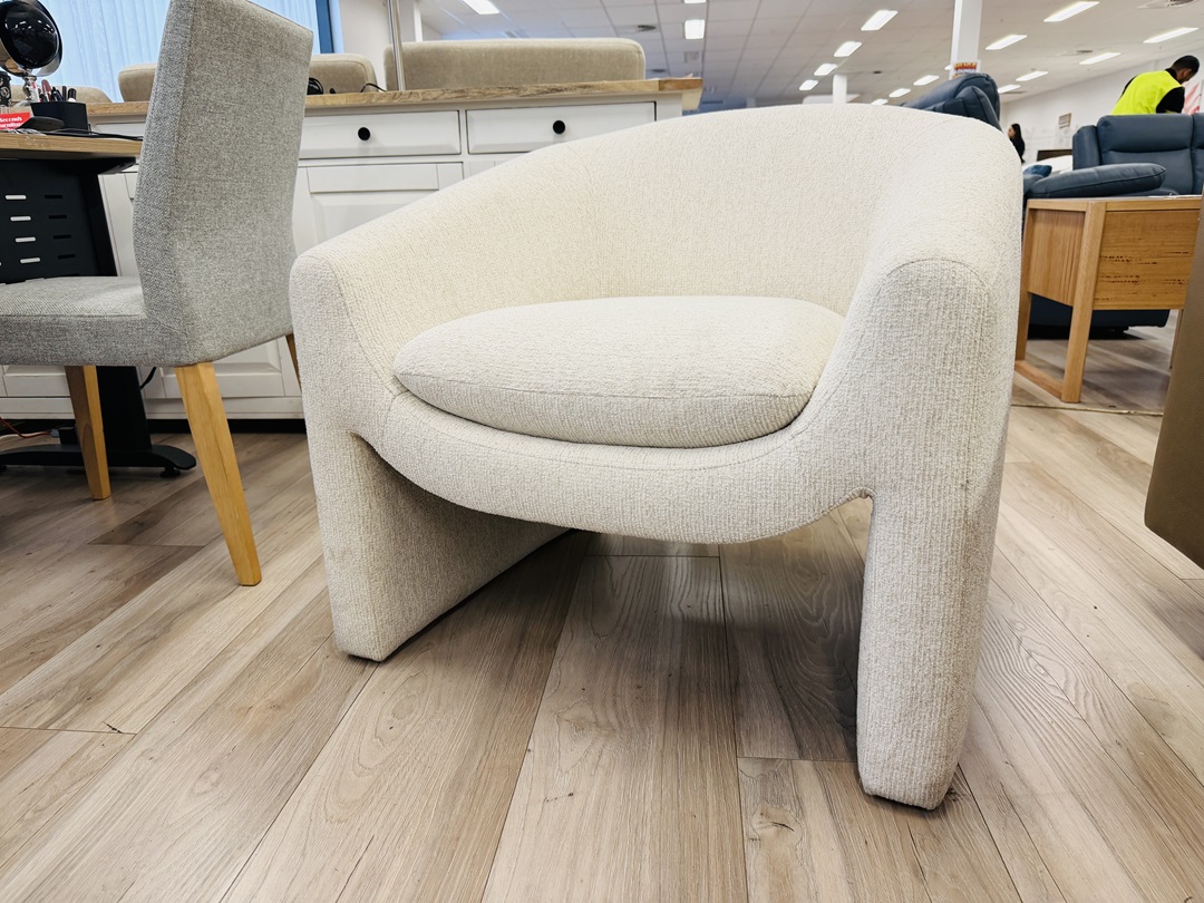 Cream Fabric Premium Tub Style Arm Chair 3