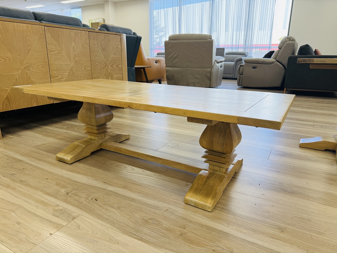 Light Honey Timber Pedestal Coffee Table 2