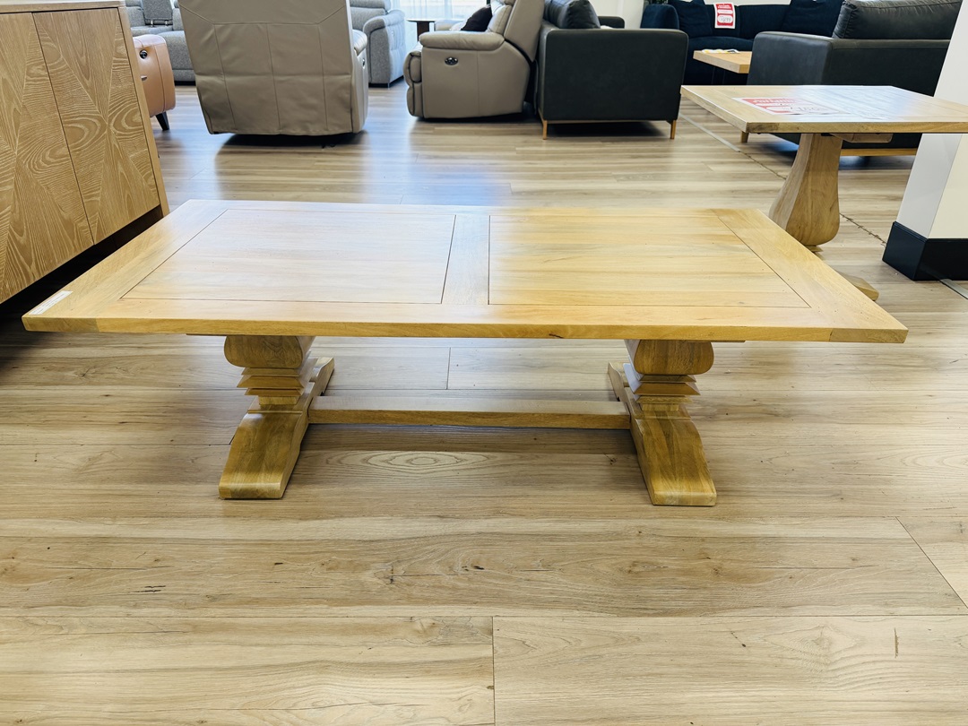 Light Honey Timber Pedestal Coffee Table 3