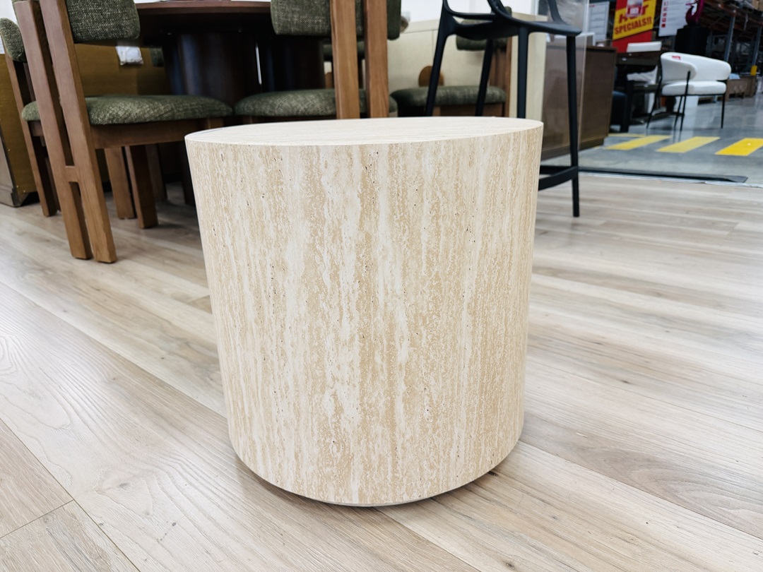 Marble Look Round Side Table 3