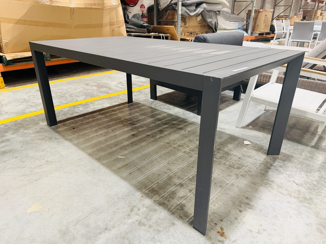 180cm Dark Grey Aluminium Outdoor Dining Table 3