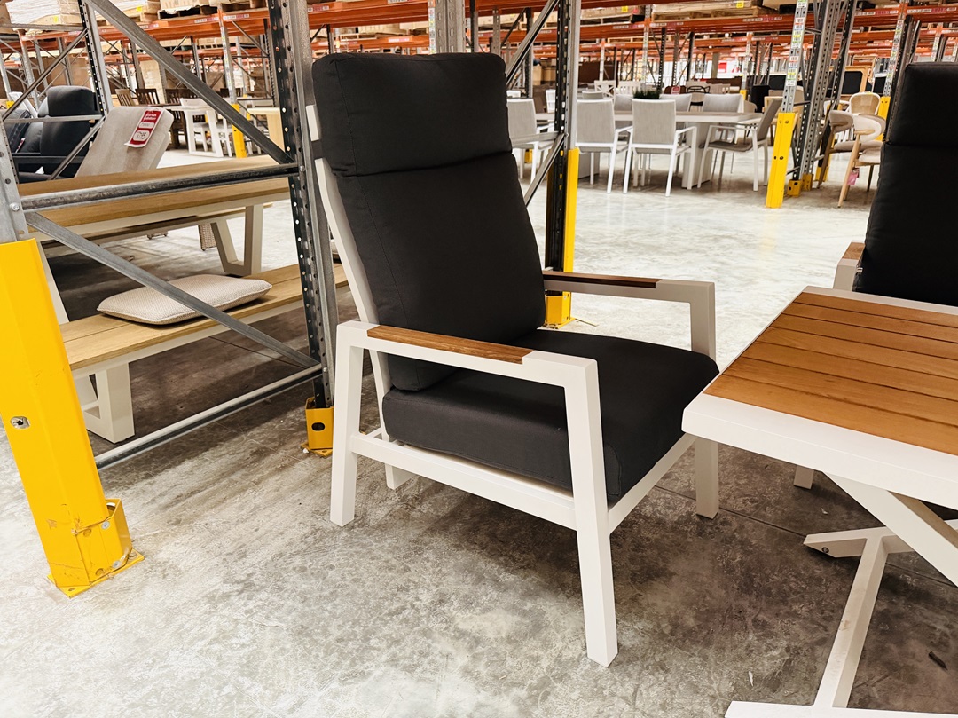 5pc Outdoor Sofa Set with Adjustable Table & Reclining Chairs 2