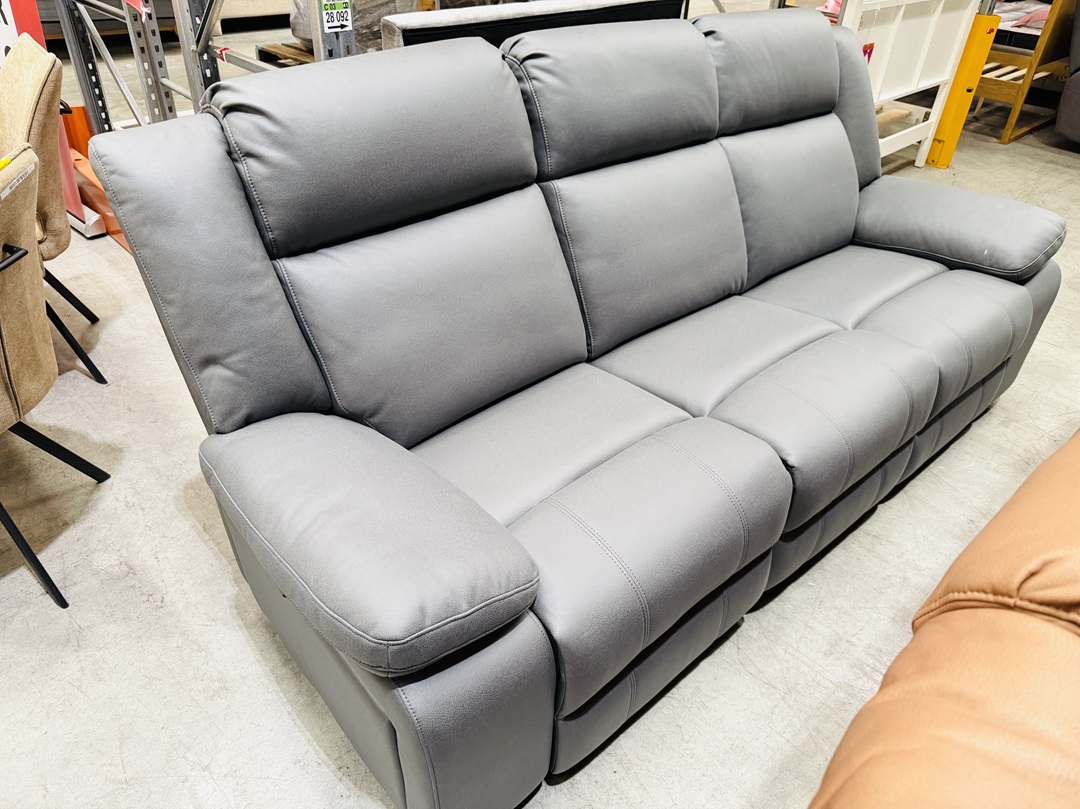 Charcoal Fabric 3 Seater with Electric Recliners 2