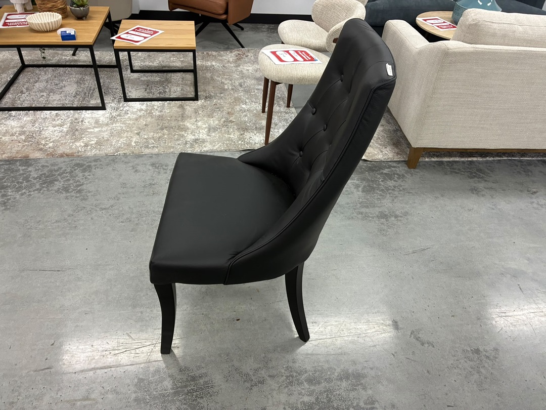 Leather Dining Chair – Black1