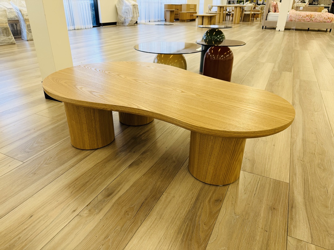 Natural Timber Curved Coffee Table 4