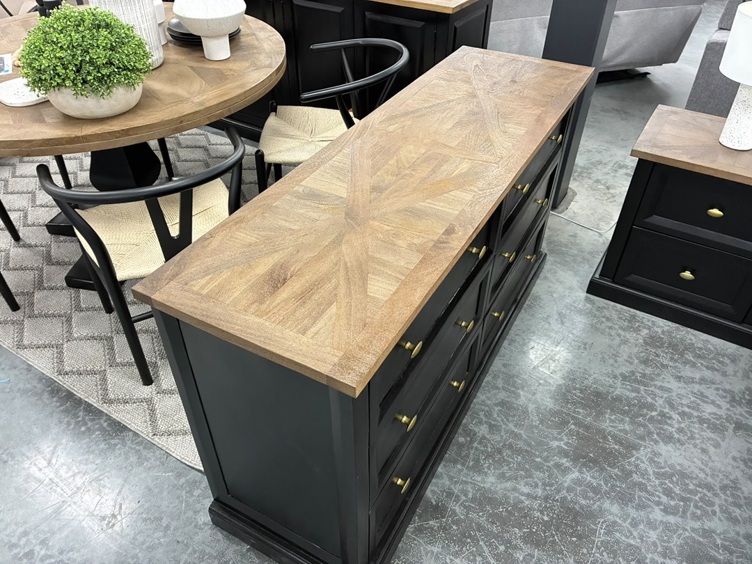 ✨ 6 Drawer Dresser – Mango Wood3