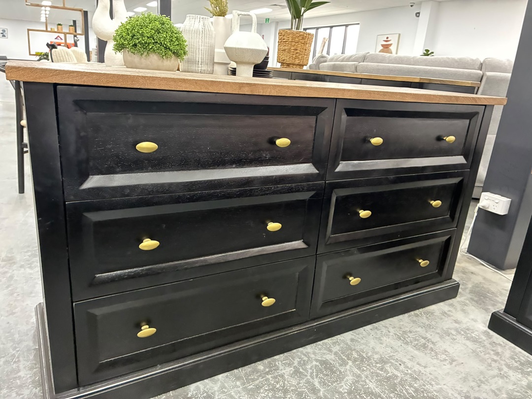 ✨ 6 Drawer Dresser – Mango Wood5