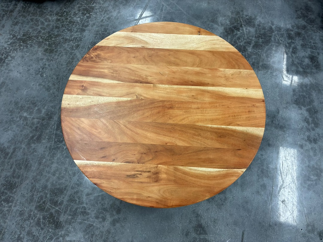 ✨ Coffee Table – Natural Top & Black Metal Legs1