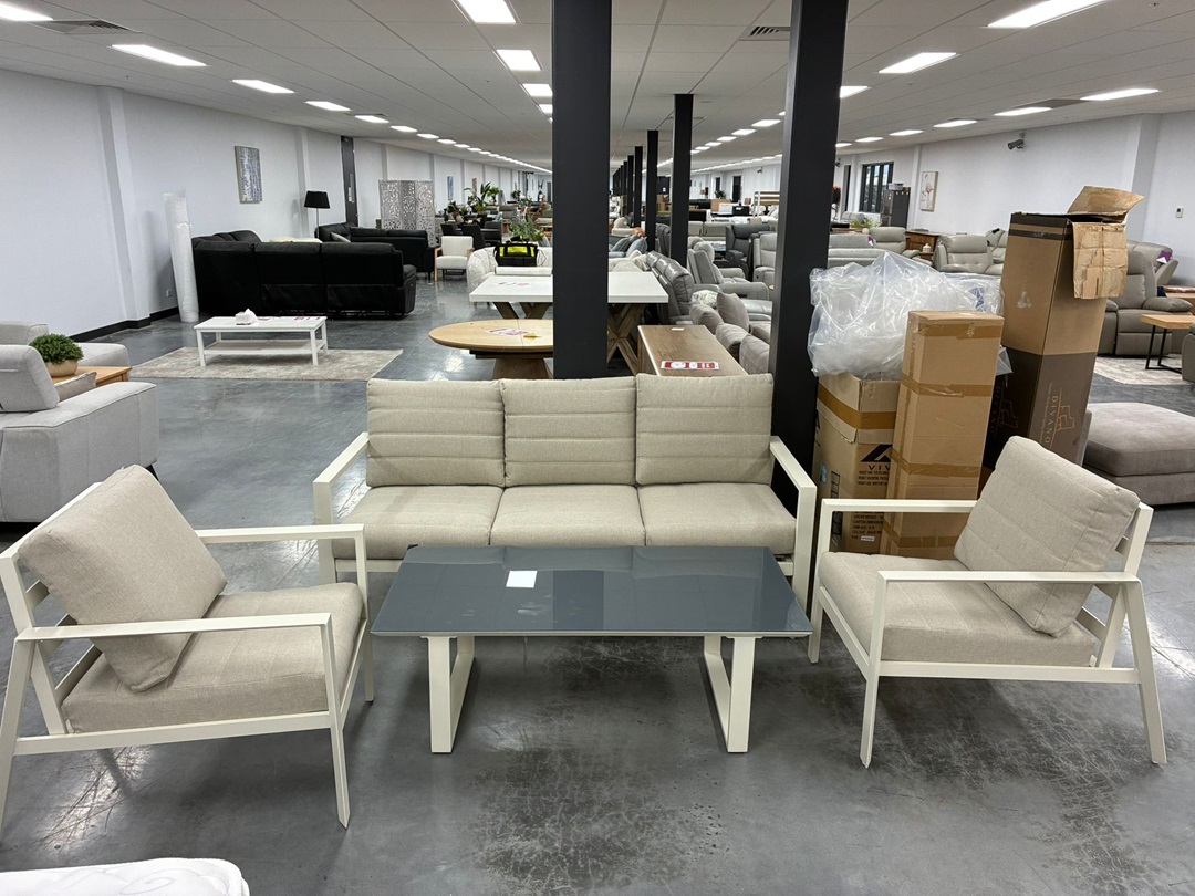 🌿 4 Piece Outdoor Sofa Set – Cream4