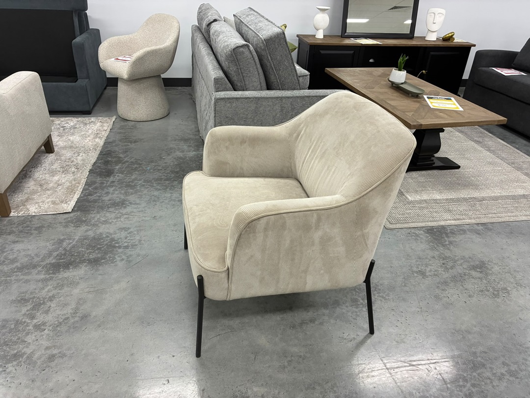 🛋️ Fabric Armchair – Silver Grey1
