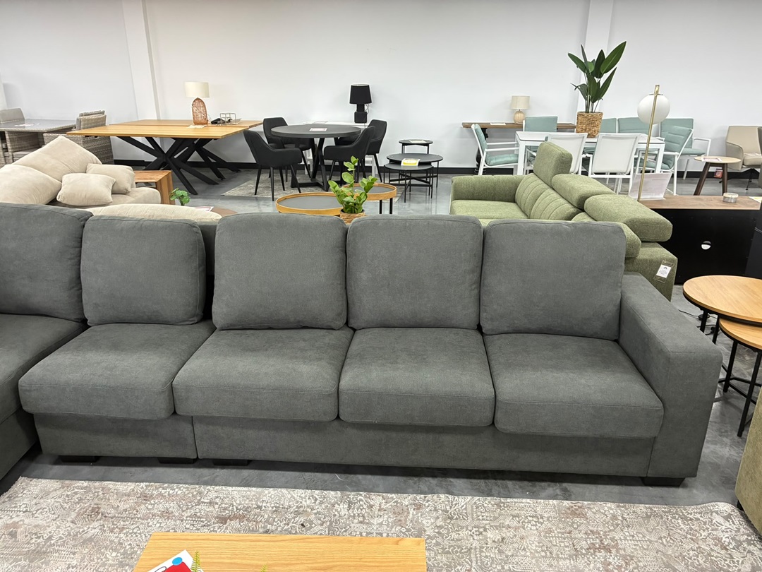 🛋️ Fabric Corner Sofa Lounge with Ottoman2
