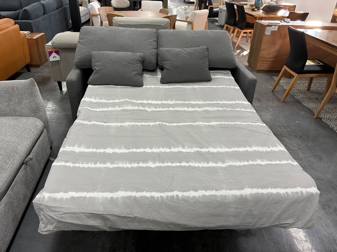 🛋️ Queen Sofa Bed with Memory Foam Mattress – Charcoal2