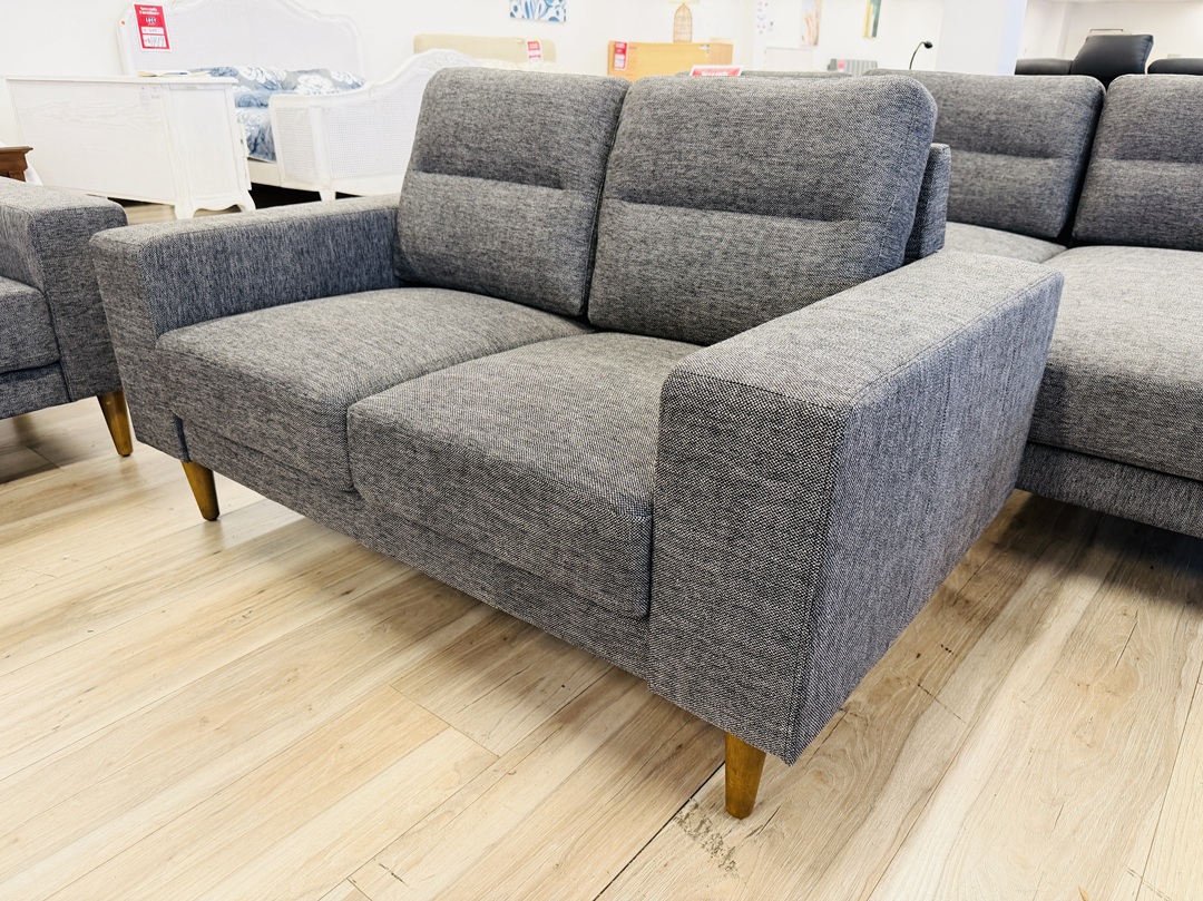 Dark Grey Fabric 3+2 Sofa Set 3