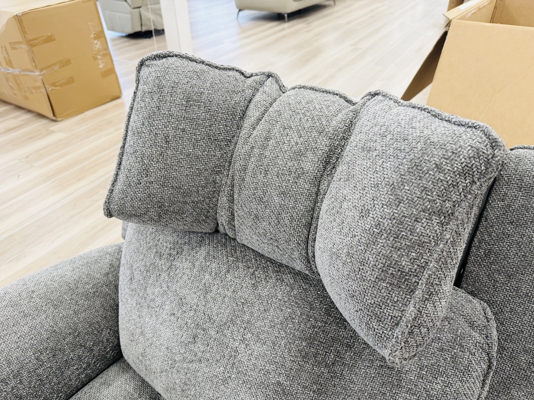 Dark Grey Fabric Electric Recliner 3pc Set with Surround Sound Recliners 5