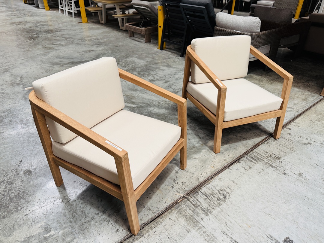 Natural Outdoor Arm Chairs 3