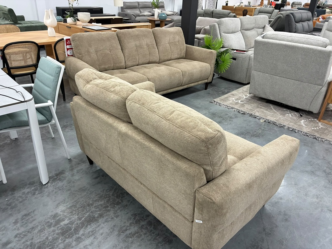 🛋️ 3 + 2 Seater Fabric Sofa Suite – Beige