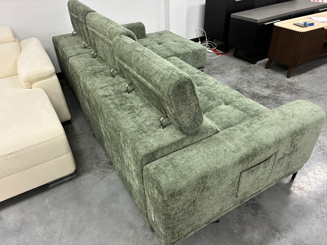 🛋️ Electric Sofa Bed with RHF Chaise – Green2