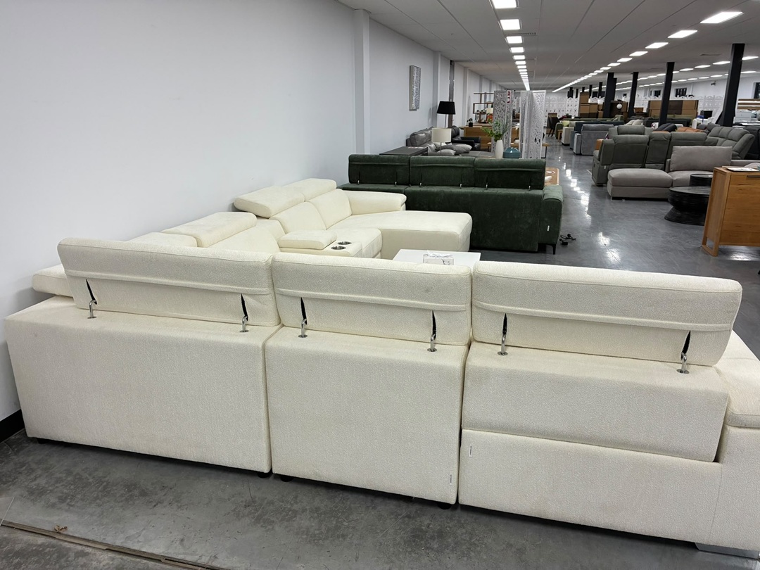 🛋️ Luciano Modular Fabric Lounge Suite – Beige4