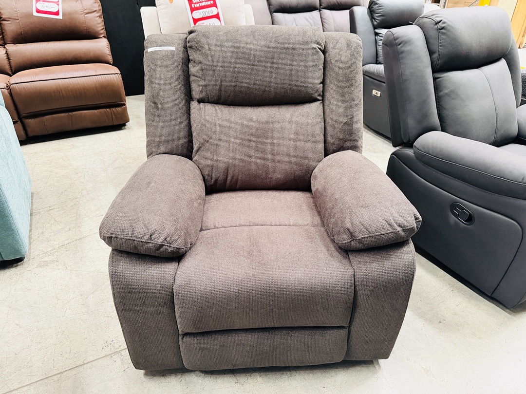 Brownish Black Fabric Manual Recliner 3
