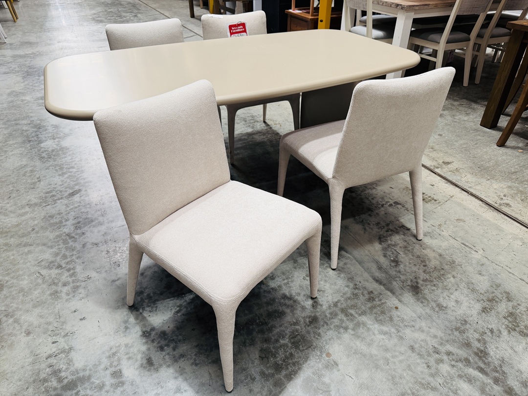 Creamy Taupe Premium 5pc Dining Set 3