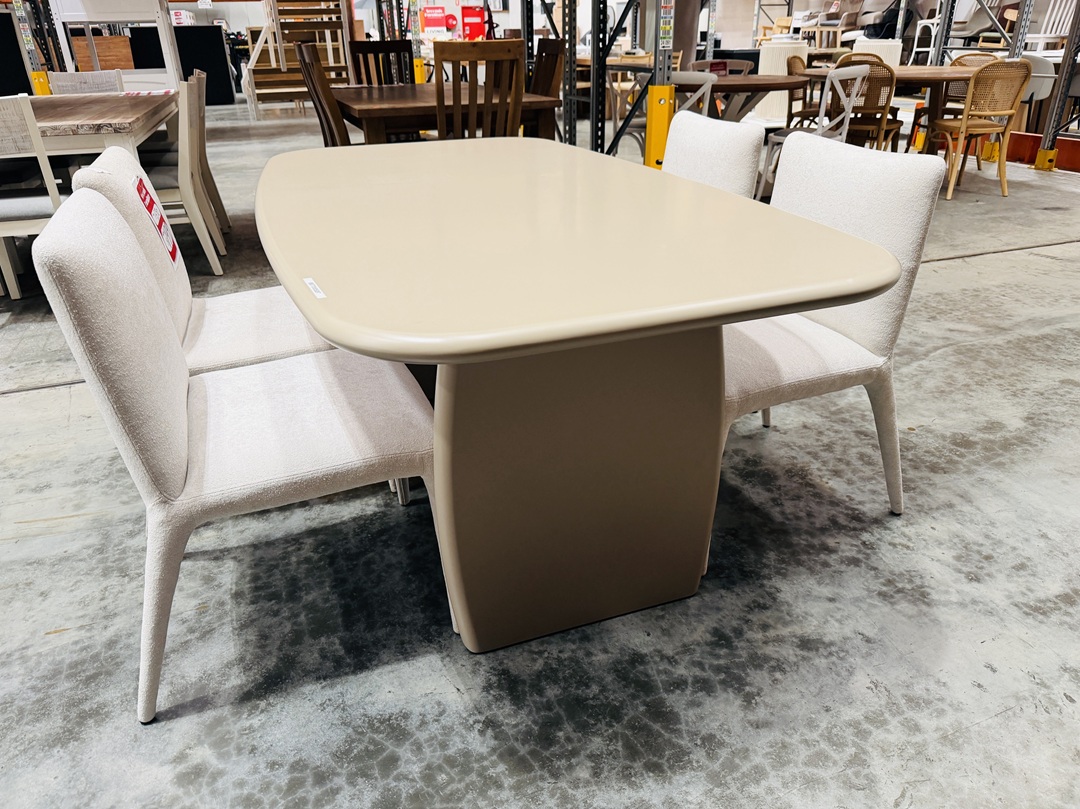 Creamy Taupe Premium 5pc Dining Set 4