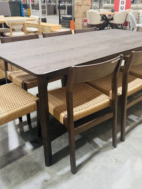 Dark Chocolate 2M Dining Table with 8 Matching Chairs Set