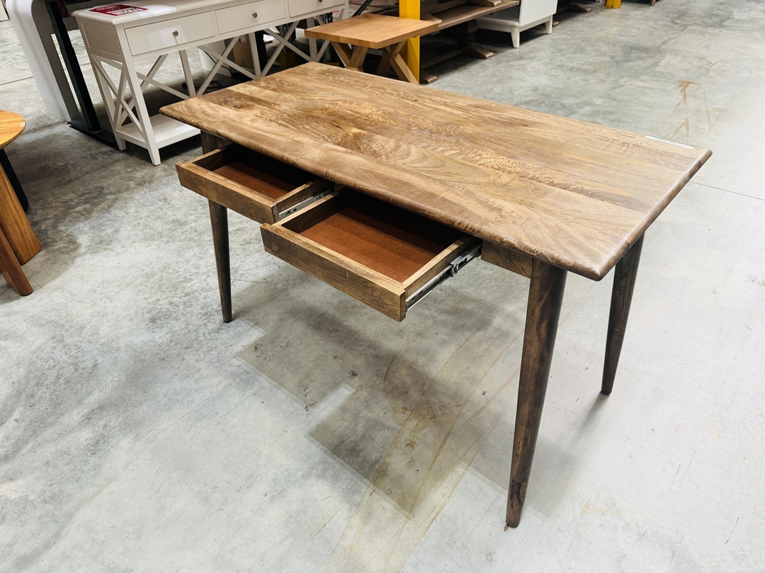 Mocca Timber 2 Drawer Study Desk 3